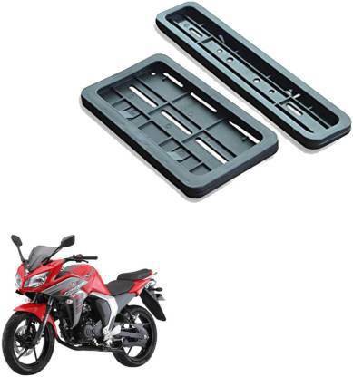 autoformonix Bike Number Plate Frame (Standard Size for All Bikes) (Front & Back) for FZ Bike Number Plate