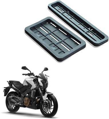 autoformonix Bike Number Plate Frame (Standard Size for All Bikes) (Front & Back) for dominar 400 Bike Number Plate