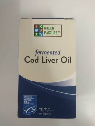 Green Pasture Blue Ice Fermented COD Liver Oil, Unflavored, 120 capsule