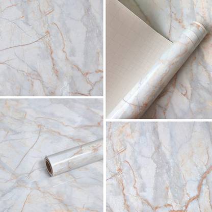 AMBEY DECOR Vinyl Decorative White Wallpaper