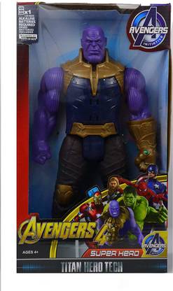 Avengers Superhero Thanos 11 inch Action Figure with led Light Sound Effect 28Cm Thanos Toy for Kids