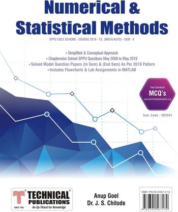 Numerical & Statistical Methods for SPPU 19 Course (TE - SEM V - MECH- 302041)
