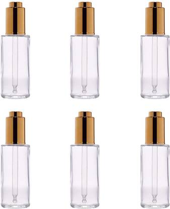 JARBAZAAR 35 ML Glass Press Button Pump Dropper Bottle, for DIY Essential Oils 35 ml Bottle