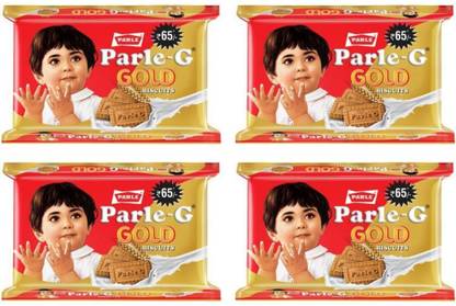 PARLE G Glucose Biscuit, 200g, Set Of 4 Plain Biscuit