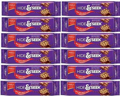 PARLE Hide and Seek Biscuit, 120g, Set Of 12 Cream Filled Biscuit