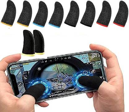 Crozier Finger Sleeve, Pubg Sleeve & Thumb Sleeve, Slip- Sweat-Proof 5 Pair Multicolour Finger Sleeve