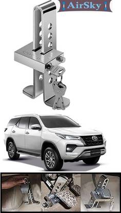 AIRSKY Stainless Steel Anti Theft Pedal Lock Rod for Car Brake, Clutch, Throttle Universal Cars Gear Lock