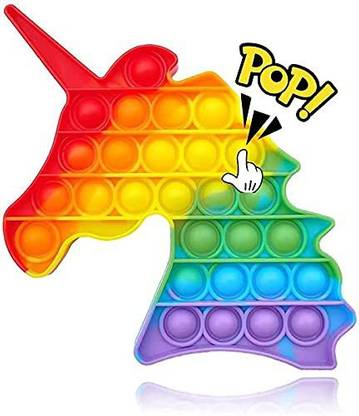 fastgear Silicone Push pop it Bubble Fidget Stress Reliever Toy for kids