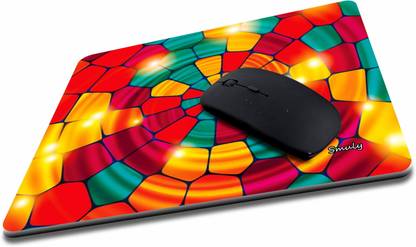 SMULY Glass lightning sized 21cm*18cm*0.4cm mousepad for computer/gamer Non Slip Base Mousepad