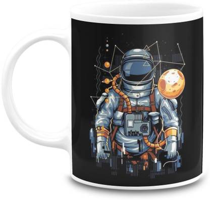 PRINTMAX Astronaut Art|350ML| Ceramic Coffee Mug