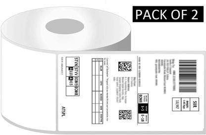 AKKI Thermal Barcode Labels | Shipping Label Rolls Address Stickers for Ecommerce Shipment & Flipkart and Amazon Shipping label roll & Barcode label & Thermal Printer, Thermal Transfer Barcode Labels, Permanent Adhesive, 400 Labels in Roll for All Online Marketplace Shipping Label Invoice Label Printing Self- Adhesive Paper Label Compatible with TSC, Zebra & Rollo Printers Self- Adhesive Paper Label