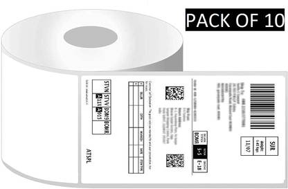 AKKI Thermal Barcode Labels | Shipping Label Rolls Address Stickers for Ecommerce Shipment & Flipkart and Amazon Shipping label roll & Barcode label & Thermal Printer, Thermal Transfer Barcode Labels, Permanent Adhesive, 400 Labels in Roll for All Online Marketplace Shipping Label Invoice Label Printing Self- Adhesive Paper Label Compatible with TSC, Zebra & Rollo Printers Self- Adhesive Paper Label