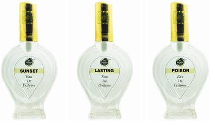The perfume Store SUNSET LASTING POISON Regular Pack of 3 Eau de Parfum  -  180 ml
