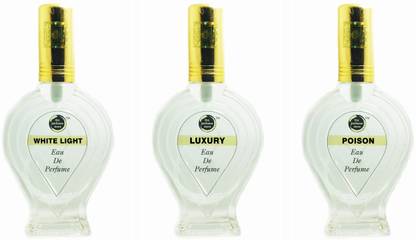 The perfume Store WHITE LIGHT LUXURY POISON Regular Pack of 3 Eau de Parfum  -  180 ml