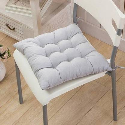 Quilt n Razai Microfibre Solid Chair Pad Pack of 1
