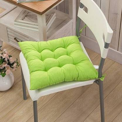 Quilt n Razai Microfibre Solid Chair Pad Pack of 1