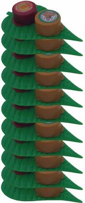 SM Exports Kumkum and Turmeric Leaf Shaped Thamboolam Combo Set - set of 10 Plastic