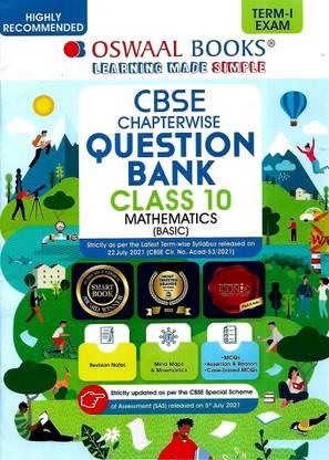Cbse Chapterwise Question Bank Mathematics (Basic) Class 10 Term- 1 Oswal Books & Learning Pvt. Ltd