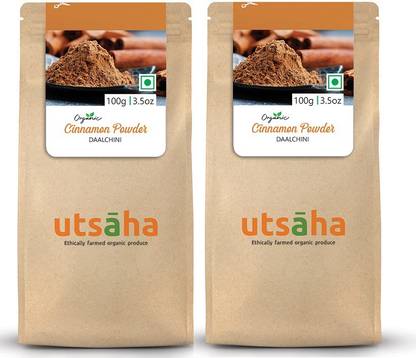 utsaha Organic Cassia (Cinnamon) Powder (100gx2)