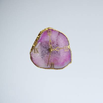 KIFAYTI KART Analog Amethyst stone table Clock