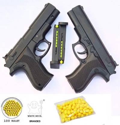 White Devil Sports Laser Air Gun With Red Laser Pistol Kids Toy set of 2 Guns & Darts