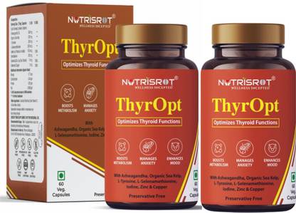 Nutrisrot ThyrOpt Herbal Thyroid Supplement for Optimized Thyroid Functions & Metabolism