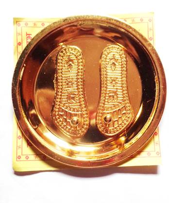 RR SHREE KRISHNA TRADERS Shri Laxmi Charan Paduka Copper Yantra