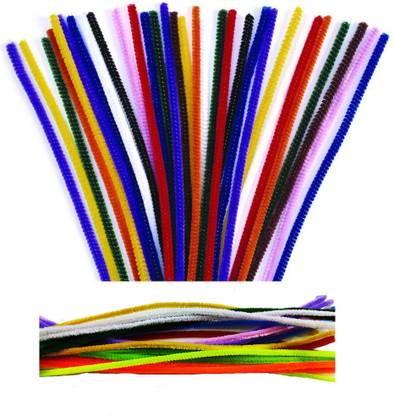 Dhinchak Pipe Cleaner for Hobby Crafts, Scrapbooking, DIY Accessory, Synthetic Pipe Cleaners Flexible Mode (Multicolor, 12-inch) -Pack of 2 (Total 40 pcs)