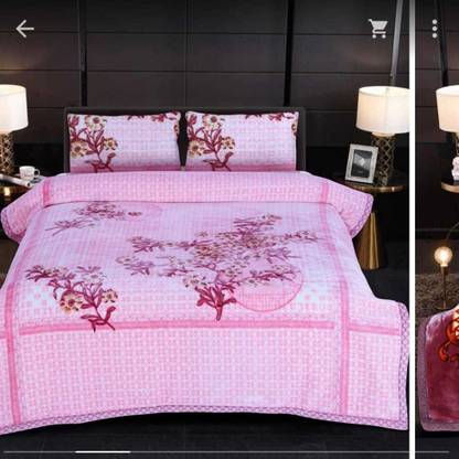 Rubru Floral Double Mink Blanket for  Heavy Winter