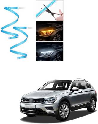 PECUNIA New Slim Amber Sequential Flexible 60cm LED DRL Strip For Headlight daytime running light with yellow turn signal lamp 12V V250 Car Fancy Lights