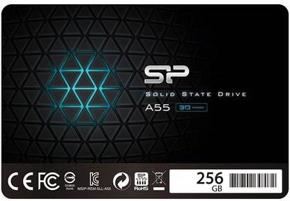 Silicon Power 3d nand 256 GB Desktop, Laptop, Servers, All in One PC's, Servers Grey SATA III Internal Solid State Drive (SSD) (SP256GBSS3A55S25)