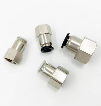 AKARI PCF 12-03 Pneumatic Female Straight CONNECTOR 12mm Tube OD X 3/8" FEMALE Thread INCH (12-3/8") INCHE Quick PU 12-3 Push to Connect Fitting JOINTER 3PCS 1-Way Union Pipe Joint