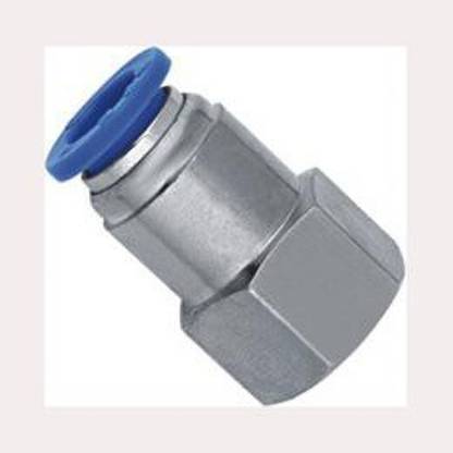 AKARI PCF 08-03 Pneumatic Female Straight CONNECTOR 8mm Tube OD X 3/8" FEMALE Thread INCH (8-3/8") INCHE Quick PU 8-3 Push to Connect Fitting JOINTER 3PCS 1-Way Union Pipe Joint