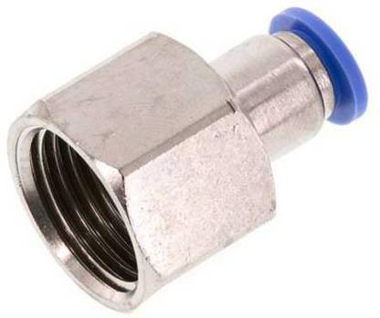 AKARI PCF 08-04 Pneumatic Female Straight CONNECTOR 8mm Tube OD X 1/2" FEMALE Thread INCH (8-1/2") INCHE Quick PU 8-4 Push to Connect Fitting JOINTER 3PCS 1-Way Union Pipe Joint