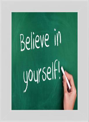 Framed Canvas White Framed Wall Art Motivational Digital Print Poster 6.5 x 8.5 Inch - MO3-NW417 Canvas Art