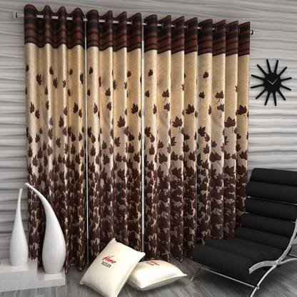 Home Sizzler 152 cm (5 ft) Polyester Semi Transparent Window Curtain (Pack Of 4)