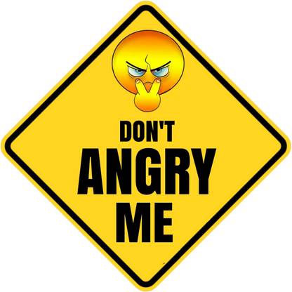 HindK 7.62 cm Don't angry me sticker Self Adhesive Sticker