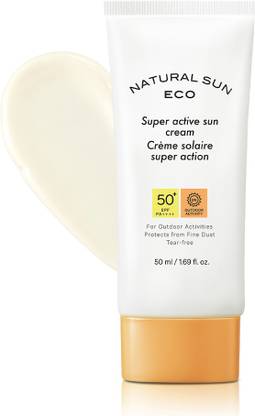 The Face Shop Sunscreen - SPF 50 PA+++ Naturalsun Eco Super Active Sun Cream SPF 50+ PA +++
