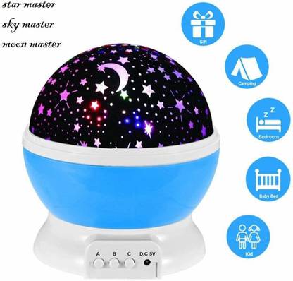 YuNiesto Enticing Star effect Electric Charging Dream Sky Moon light (360 rotating) Night Lamp