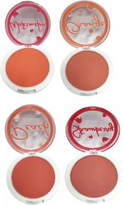 MYEONG Professional Cheek Blush Coral Craving Flash Blusher Pink Makeup Long-Lasting Face Check Blush