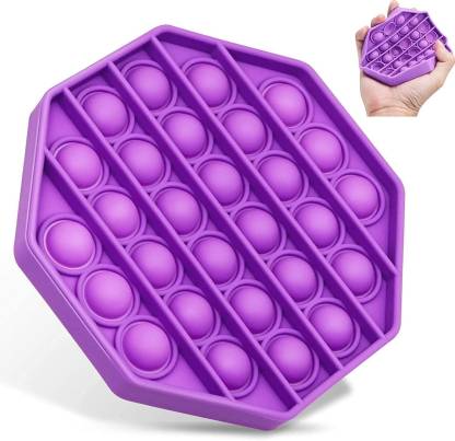 shopviashipping Pop it Fidget Toy - Purple Popit Push pop Learning game Novelty Gifts for Adults and Children. Popping Sensory fidgets Bubble Toy - Autism and Special Needs silicone Stress Reliever - hexagon Purple Educational Board Games Board Game
