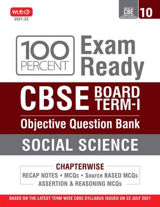 Class 10-100 Percent Exam Ready Cbse Board Term 1 Objective Question Bank Social Science LATEST Edition