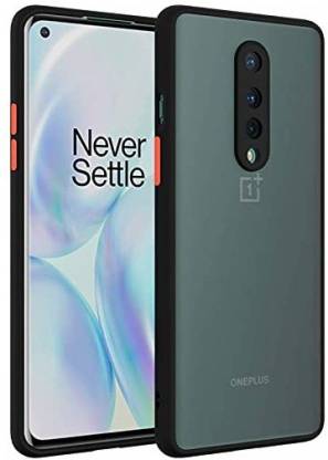 UNQMobi Back Cover for OnePlus 8 Smoke Matte Transculent Shockproof Hard Back Case & Cover with Camera Protection