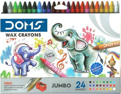 DOMS Jumbo Wax Crayons 24 Shades