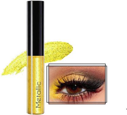 EVERERIN Glitter Eyeshadow Liquid Makeup Waterproof Shimmer Shine Paly Yellow Eyeshadow 12 ml
