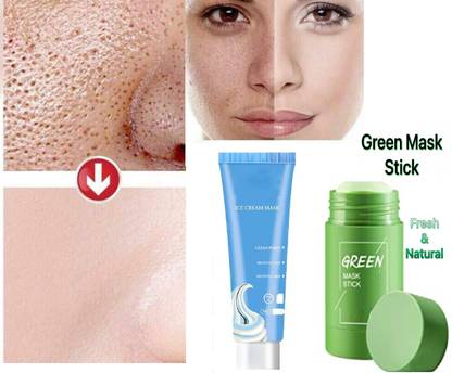 ADJD Blackhead remover ice cream gel mask & Green Tea Purifying Clay Stick Mask Oil Control Mask
