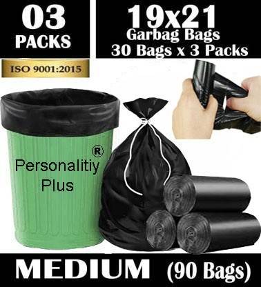PERSONALITY PLUS 90 bag Garbage Bags 19*21 inch Medium 7.4 L Garbage Bag  Pack Of 90