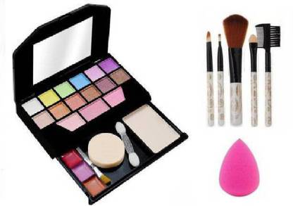 BR Belle Rosa TYA 5024 MINI TRAVEL MAKEUP KIT + MAKEUP BRUSHES + BLENDER PUFF