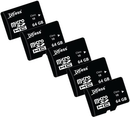 XCCESS Xccess 64 Memory Card 64 GB MicroSD Card Class 10 80 MB/s  Memory Card