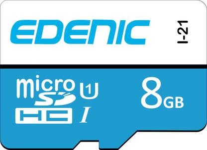 EDENIC Premium 8GB Micro SDHC card,8GB Memory Card, 8GB 8 GB MicroSD Card Class 10 42 MB/s  Memory Card Compatible with Mobile, Camera, Computer, Tablet, Gaming Console